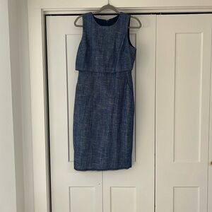 J. Crew Going Places Sleeveless Sheath Dress in Blue • size 8
